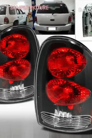 Dodge Caravan Spec-D Altezza Taillights - Black - LT-CAR96JM-KS One Day Deal