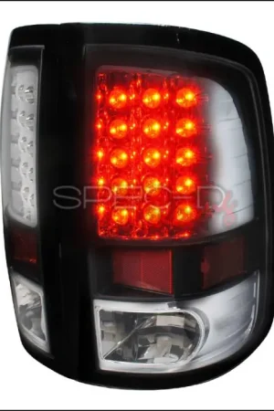 Free Delivery Dodge Ram Spec-D LED Taillights - Black Housing - LT-RAM09JMLED-TM