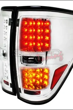 Free Shipping Ford F150 Spec-D LED Taillights - Chrome - LT-F15009CLED-TM