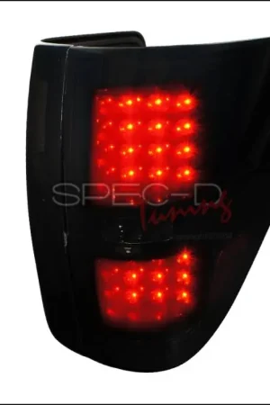 Place Order Ford F150 Spec-D LED Taillights - Glossy - Black Housing with Smoke Lens - LT-F15009BBLED-TM