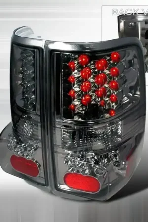 Free Returns Ford F150 Spec-D LED Taillights - Smoke - LT-F15004GLED-KS