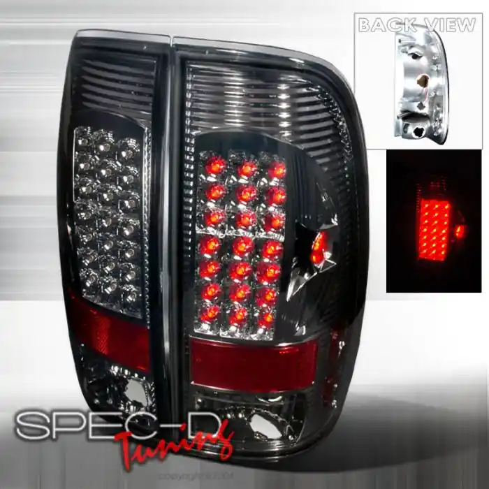 Ford F250 Spec-D LED Taillights - Smoke - LT-F15097GLED-APC No Minimum Order