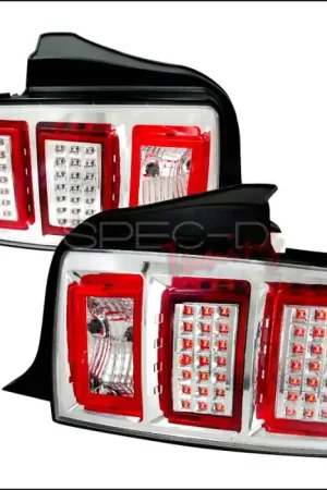 Ford Mustang Spec-D LED Taillights - Chrome - LT-MST05CLED-DP Exclusive