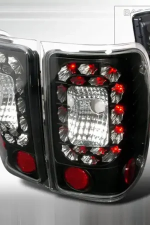 Weekend Sale Ford Ranger Spec-D LED Taillights - Black - LT-RAN01JMLED-KS