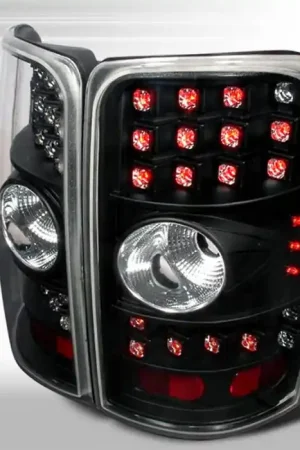 Authentic Chevrolet Tahoe Spec-D LED Taillights - Black with Clear Lens - LT-DEN00BCLED-WJ