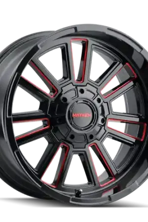 Free Returns Mayhem Apollo 8115 8x170 20x9+0 Gloss Black/Prism Red Milled