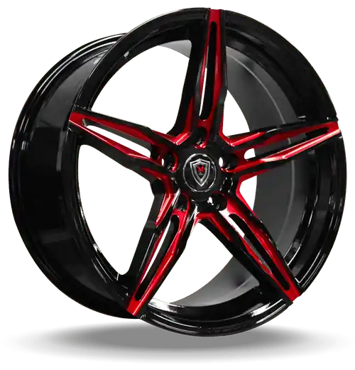 Clearance MARQUEE WHEELS M8888 5x114.3 18x8.5+35 BLACK / RED MILLING
