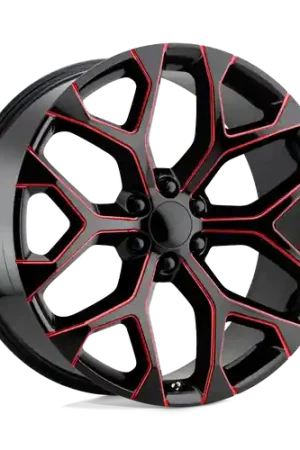 Performance Replicas PR176 6X139.7 22X9 +24 GLOSS BLACK RED MILLED Reduced Price