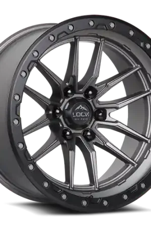 Fresh Stock LOCK OFFROAD KRAWLER 6x135 20x10 -18 Matte Grey W Matte Black Ring