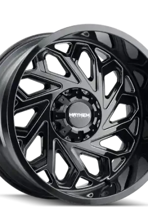 Shop Now Mayhem Essex 8112 6x135/6x139.7 20x12-51 Gloss Black/Milled Spokes