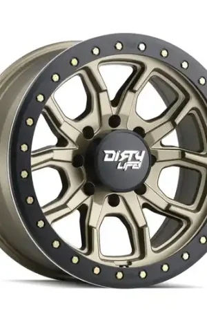 Dirty Life Dt-1 9303 5x127 17x9-38 Satin Gold W/Simulated Beadlock Ring Hassle-Free Returns