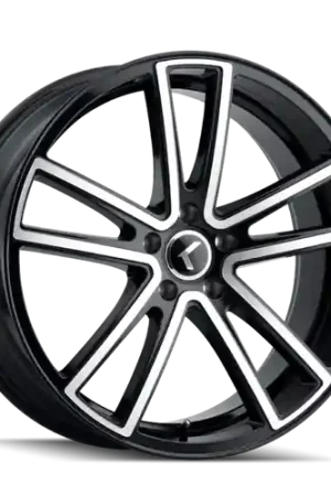 Kraze Lusso 190 5x115 22x8.5+38 Black/Machined Face Original