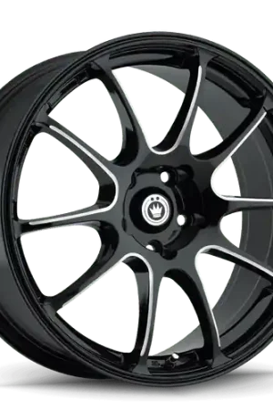 Direct From Manufacturer Konig Illusion 4x100 17x7+40 Black/Ball Cut Machine