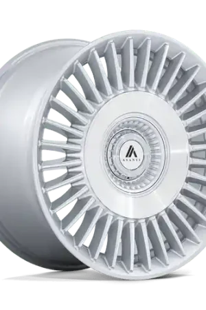 Asanti Black ABL-40 TIARA 5X115/5X120 22X9 +15 GLOSS SILVER WITH BRIGHT MACHINED FACE Super Sale