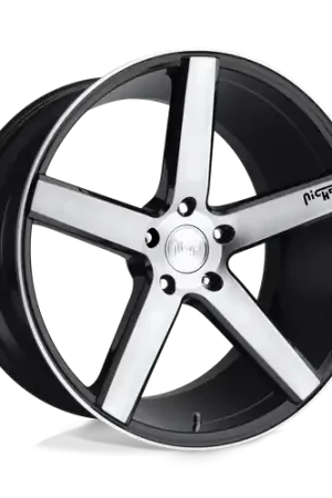 Niche 1PC M124 MILAN 5X114.3 22X9 +38 GLOSS BLACK BRUSHED Secure Checkout