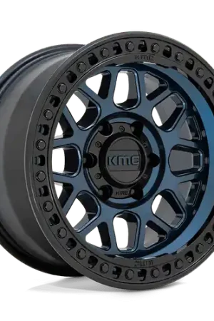 Get Yours KMC KM549 GRS 6X120 17X9 +18 MIDNIGHT BLUE WITH GLOSS BLACK LIP