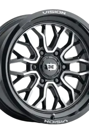 Vision Off-Road 402 Riot 6x139.7 24x12-51 Gloss Black Machined Face One Day Deal