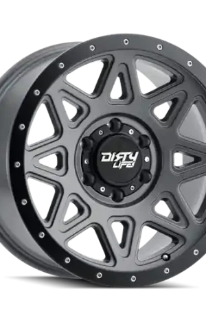 Warranty Included Dirty Life Theory 9305 8x165.1 17x9-12 Matte Gunmetal W/Matte Black Lip