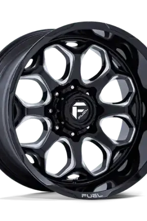 Big Sale Fuel 1PC FC862 SCEPTER 8X165.1 20x9 +1 GLOSS BLACK MILLED