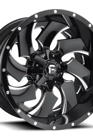 Luxury Fuel 2PC D239 CLEAVER 5X127/5X139.7 24X16 -99 GLOSS BLACK MILLED