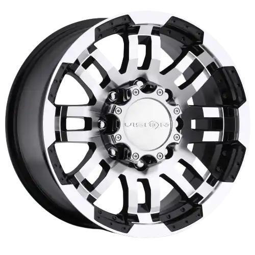 Vision Off-Road 375 Warrior 6x130 16x6.5+45 Gloss Black Machined Face Money Back Guarantee
