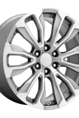 Performance Replicas PR211 6X139.7 22X9 +28 SILVER MACHINED FACE Weekend Sale