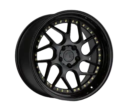 Money Back Guarantee Aodhan DS01 5x114.3 19x9.5+15 Gloss Black W /Gold Rivets