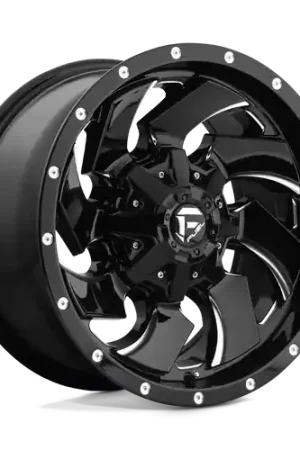 Special Offer Fuel 1PC D574 CLEAVER 8X200 20X8.25 -176 GLOSS BLACK MILLED