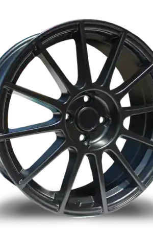 Premium REPLICA WHEELS R555 4x98 17x7+35 BLACK - SATIN BLACK