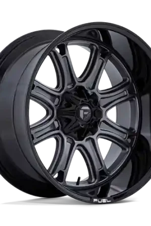 Fuel 1PC DARKSTAR 5X127/5X135 22X10 -18 MATTE GUNMETAL WITH BLACK LIP Buy Direct