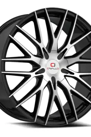 Deal Cavallo CLV-45 5x114.3/5x120 20x8.5 +35 Gloss Black & Machined