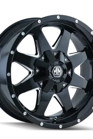 Mayhem Tank 8040 8x165.1/8x170 20x9-12 Black/Milled Spokes Must Have