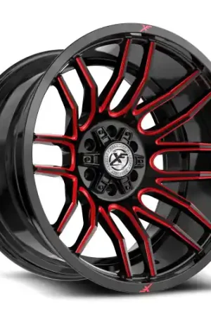 Hot Picks XF Off-Road XF-232 6x135/6x139.7 20x12 -44 Gloss Black & Red Milled