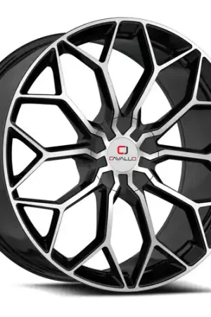 Cavallo CLV-44 6x135/6x139.7 22x9.5 +25 Gloss Black & Machined Limited Time