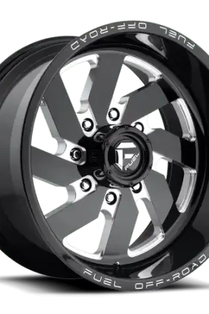 Fuel 1PC D582 TURBO 8X165.1 20X9 +20 GLOSS BLACK MILLED Genuine