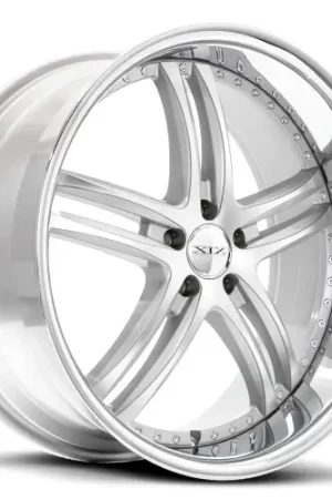 XIX Wheels XIX 15 5x127 22x9 +15 Silver Machined with Stainless Steel Lip Markdown