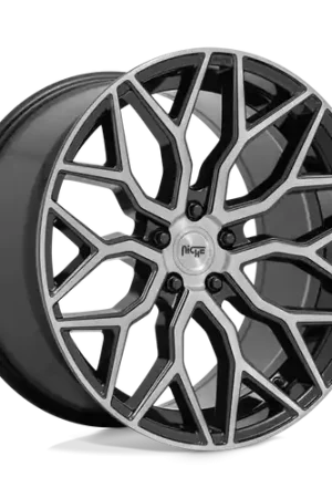 Niche 1PC M262 MAZZANTI 5X112 20X9 +38 GLOSS BLACK BRUSHED FACE Price Drop