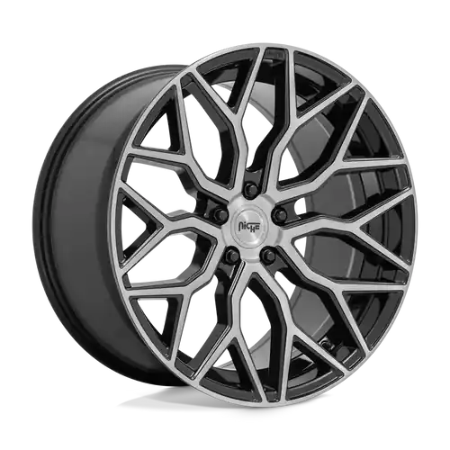 Niche 1PC M262 MAZZANTI 5X112 20X9 +38 GLOSS BLACK BRUSHED FACE Price Drop