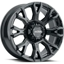Warranty Included Ultra 123BK Scorpion 5x127/5x139.7 20x9 +18 Gloss Black with Clear Coat