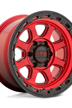 Trending KMC KM548 CHASE 8X165.1 18X9 +0 CANDY RED WITH BLACK LIP