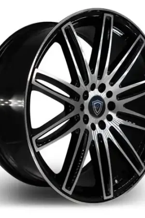 G - LINE ALLOYS G1043 5x115/5x120 24x9.5+15 BLACK / MACHINED Hassle-Free Returns