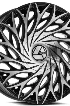 Azara AZA-525 6x135/6x139.7 26x9.5 +22 Gloss Black & Machined Order Now