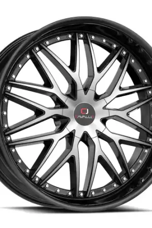 Fresh Stock Cavallo CLV-46 5x114.3/5x120 20x8.5 +35 Gloss Black & Machined