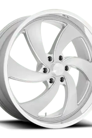 Clearance US Mag 1PC U134 DESPERADO 6X139.7 24X10 +25 SILVER BRUSHED FACE MILLED DIAMOND CUT MILLED