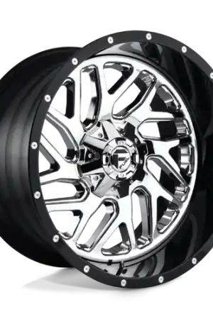 Fuel 2PC D211 TRITON 5X114.3/5X127 20X10 -19 CHROME PLATED GLOSS BLACK LIP Wholesale