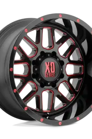 XD XD820 GRENADE 6X139.7 20X9 +18 SATIN  BLACK MILLED WITH RED CLEAR COAT Buy Today