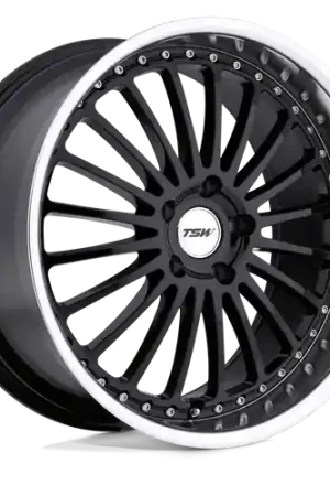 TSW SILVERSTONE 5X100 19X8 +35 GLOSS BLACK W/ MIRROR CUT LIP Super Sale