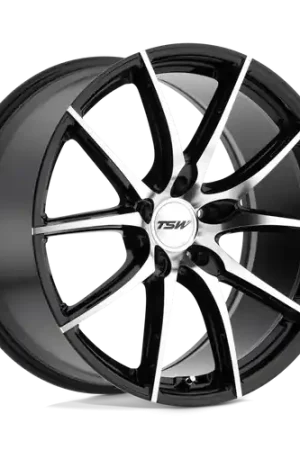 Place Order TSW SPRINT 5X112 18X8.5 +32 GLOSS BLACK W/ MIRROR CUT FACE