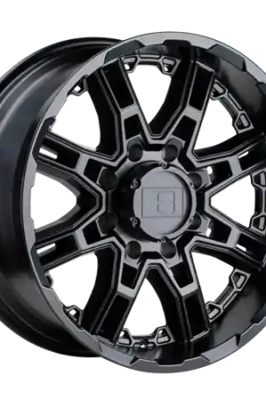 Level 8 SLINGSHOT 5X135 16X8.5 -10 MATTE BLACK Last Chance