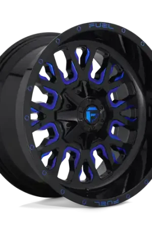 Fuel 1PC D645 STROKE 6X135/6X139.7 22X12 -44 GLOSS BLACK BLUE TINTED CLEAR Limited Time